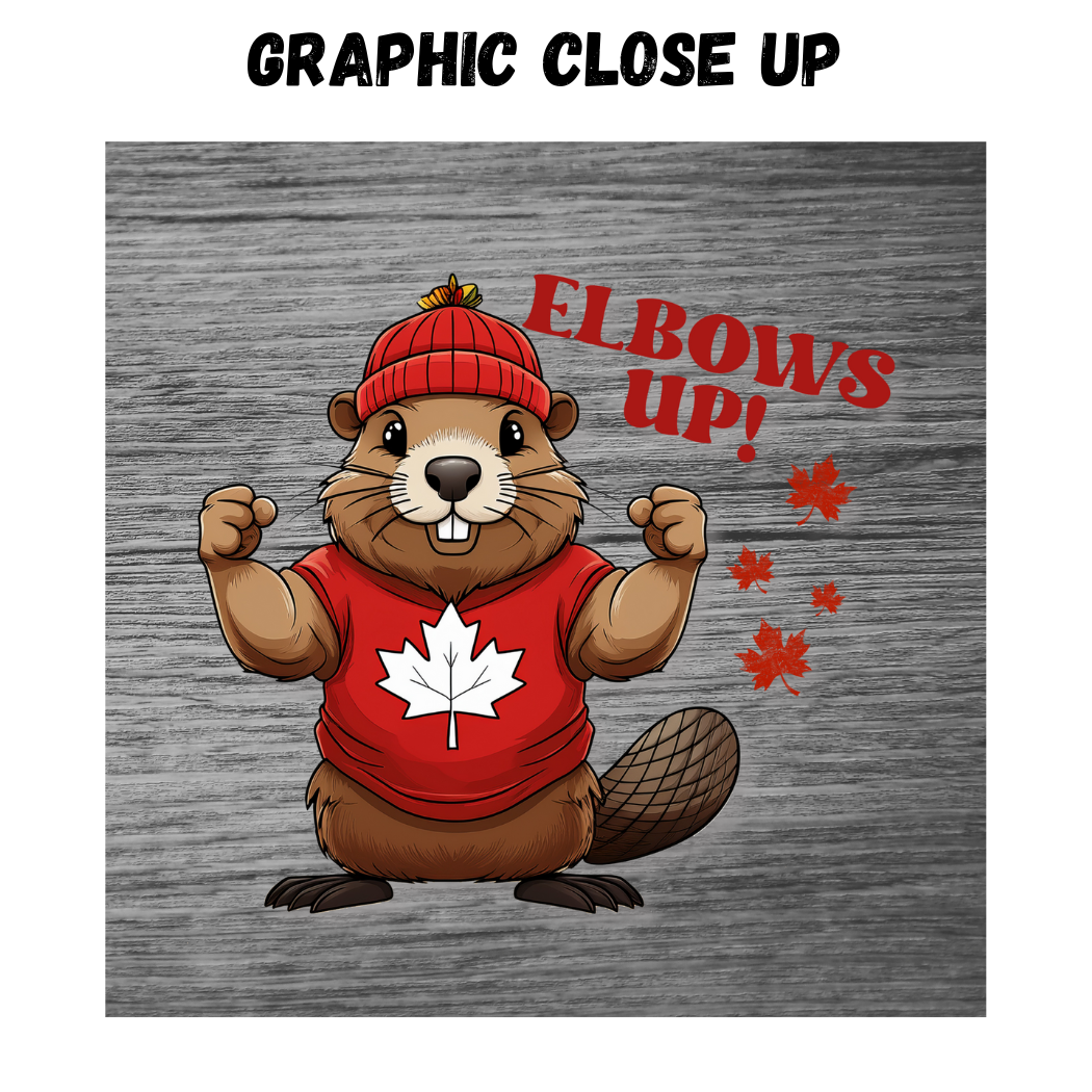 🍁Elbows UP - Beaver 🍁 PHOTO CHALKBOARD - Original Style & Flexible Fridge Magnet