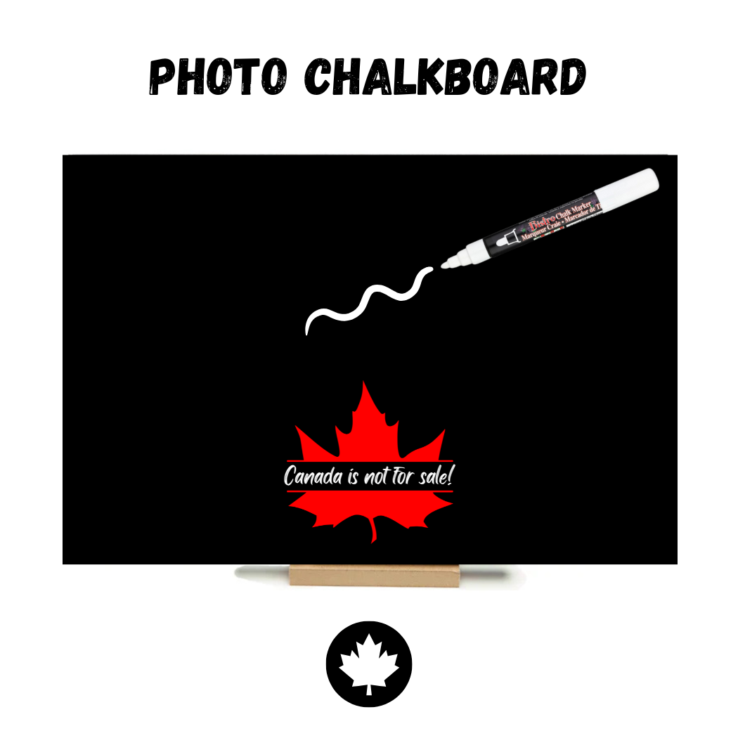 🍁Elbows Up! - Canada is not for Sale 🍁 PHOTO CHALKBOARD - Original Style & Flexible Fridge Magnet