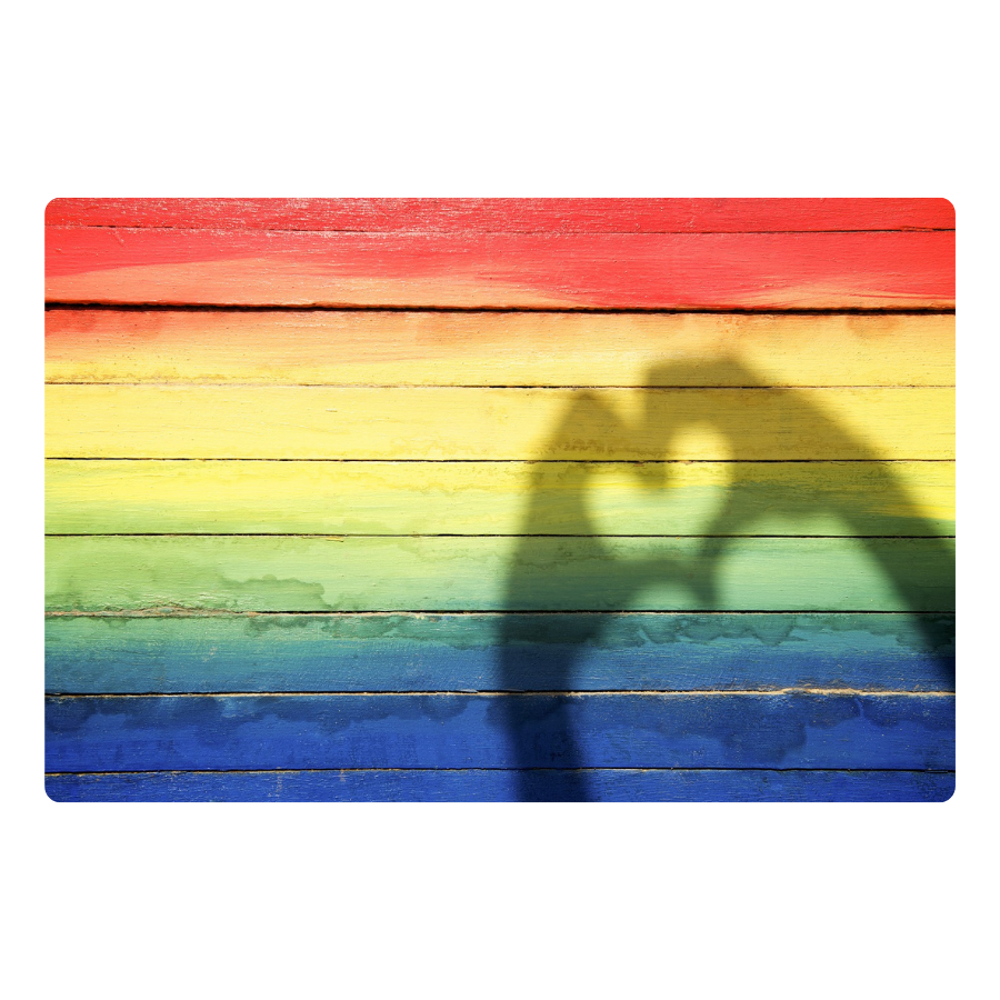 Vintage Pride Flag - Peel & Stick Photo Chalkboard, includes a chisel tip chalk marker