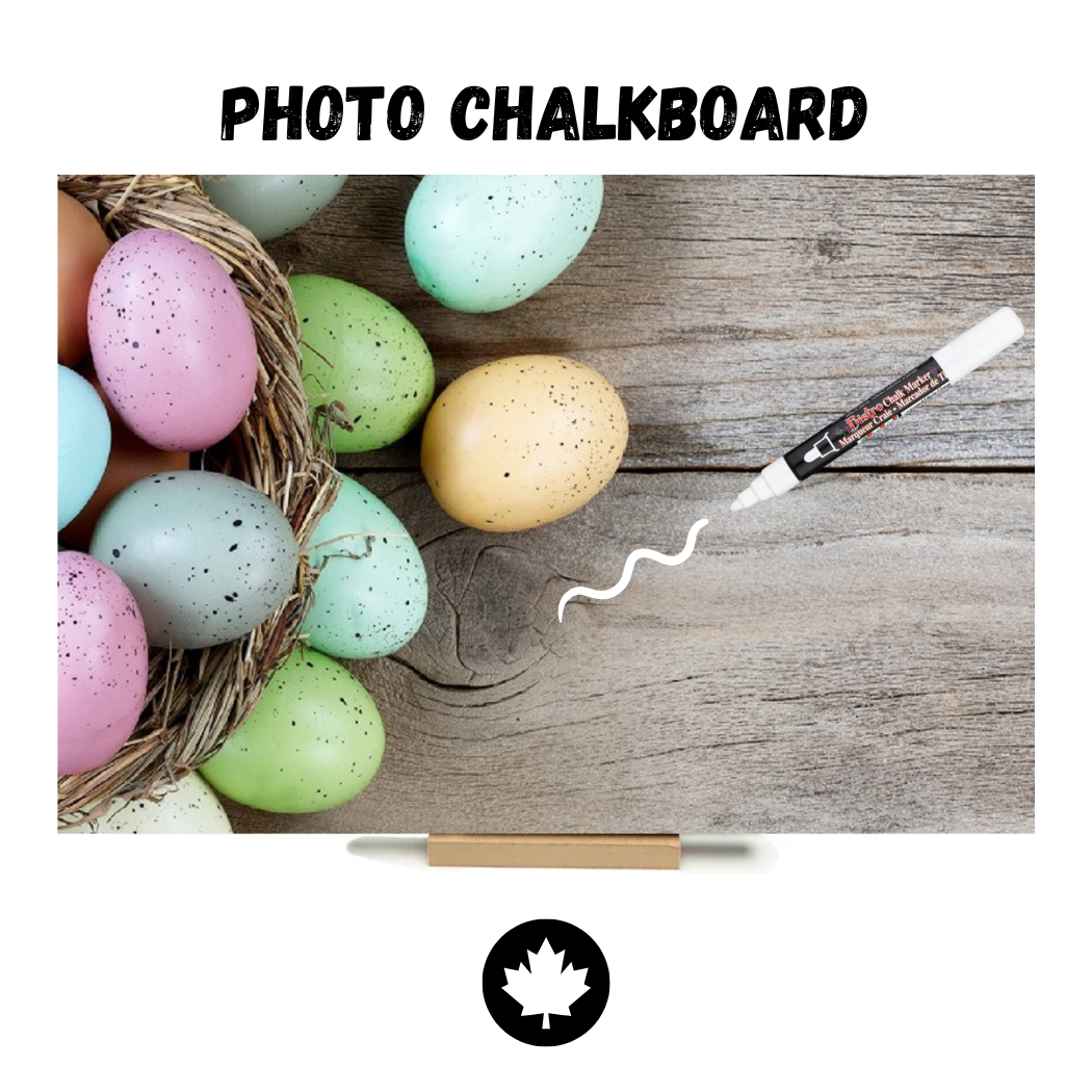 Easter Eggs on Barnboard - PHOTO CHALKBOARD - Original Style & Flexible Fridge Magnet