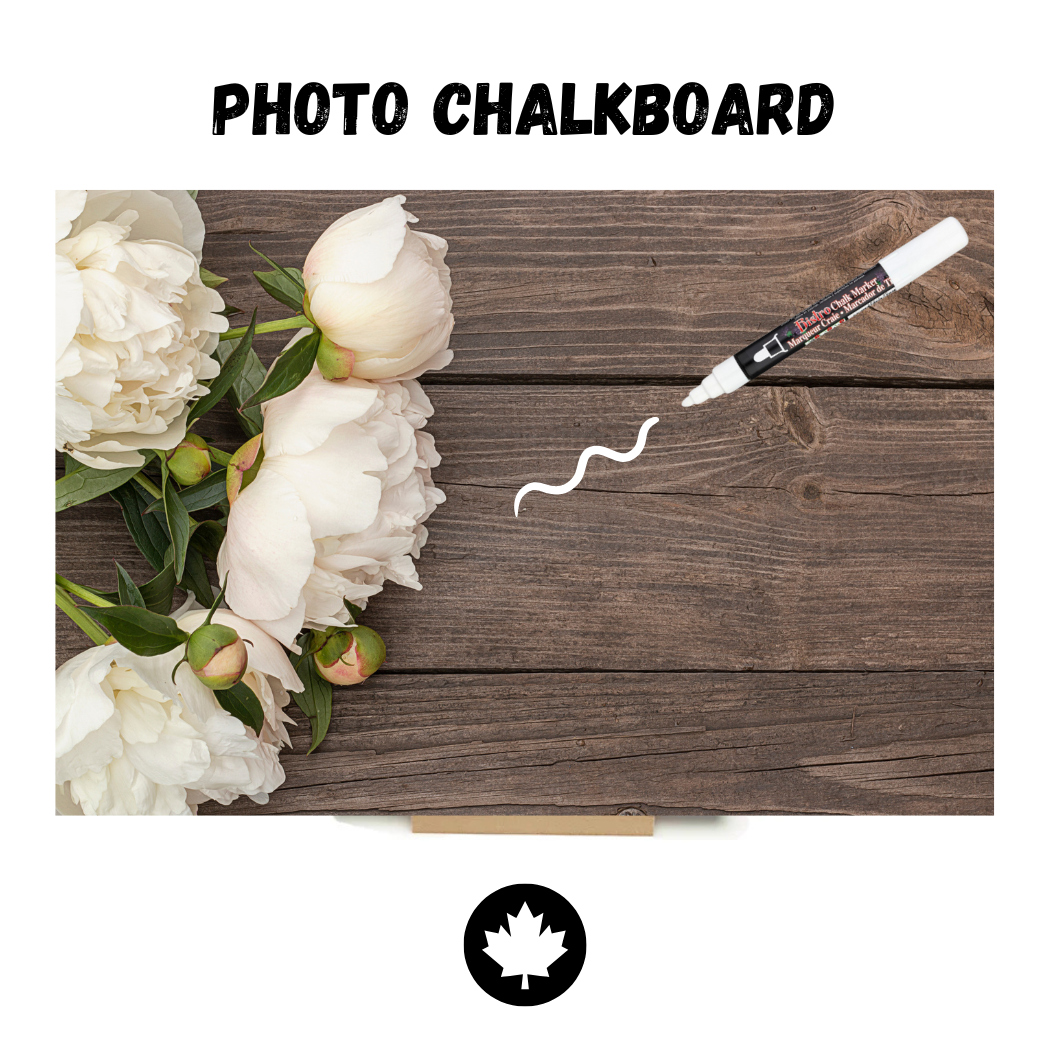Vintage Daisies - PHOTO CHALKBOARD - Original Style & Flexible Fridge Magnet