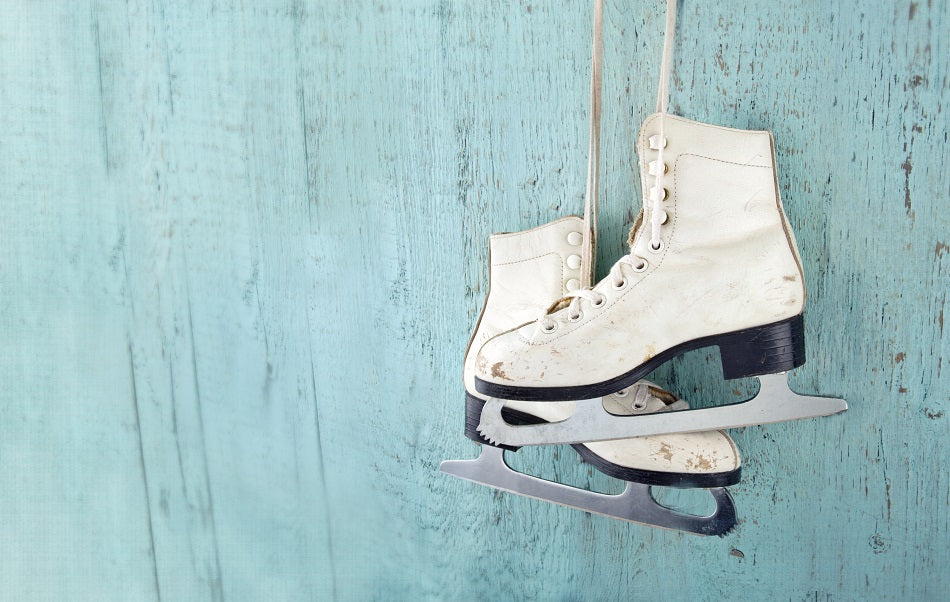 "Vintage Figure Skates" PHOTO CHALKBOARD - Includes Chalkboard, Chalk Marker