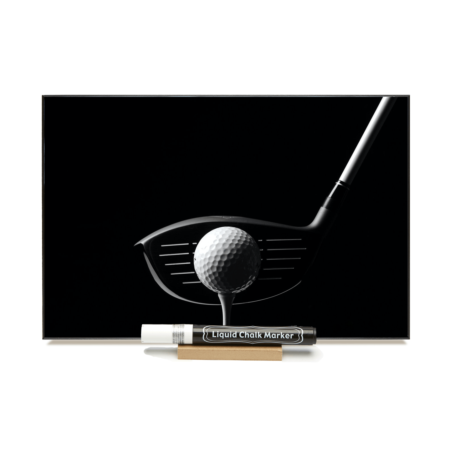 "B & W Golf" PHOTO CHALKBOARD Includes Chalkboard, Chalk Marker and Stand