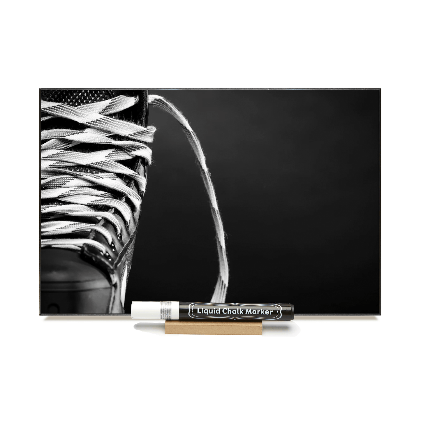 "Hockey" PHOTO CHALKBOARD Includes Chalkboard, Chalk Marker and Stand
