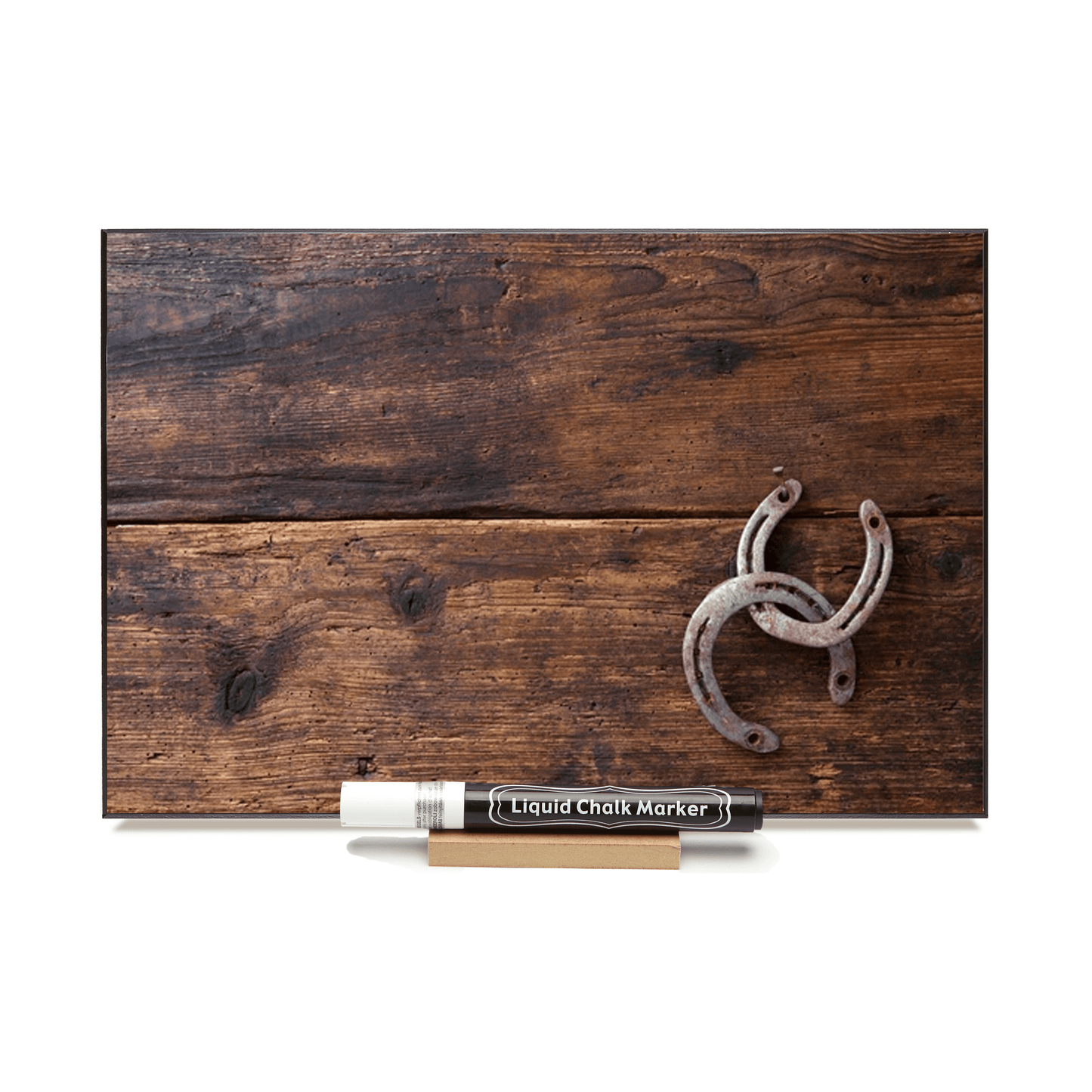 "Horseshoes" PHOTO CHALKBOARDS Includes Chalkboard, Chalk Marker & Stand