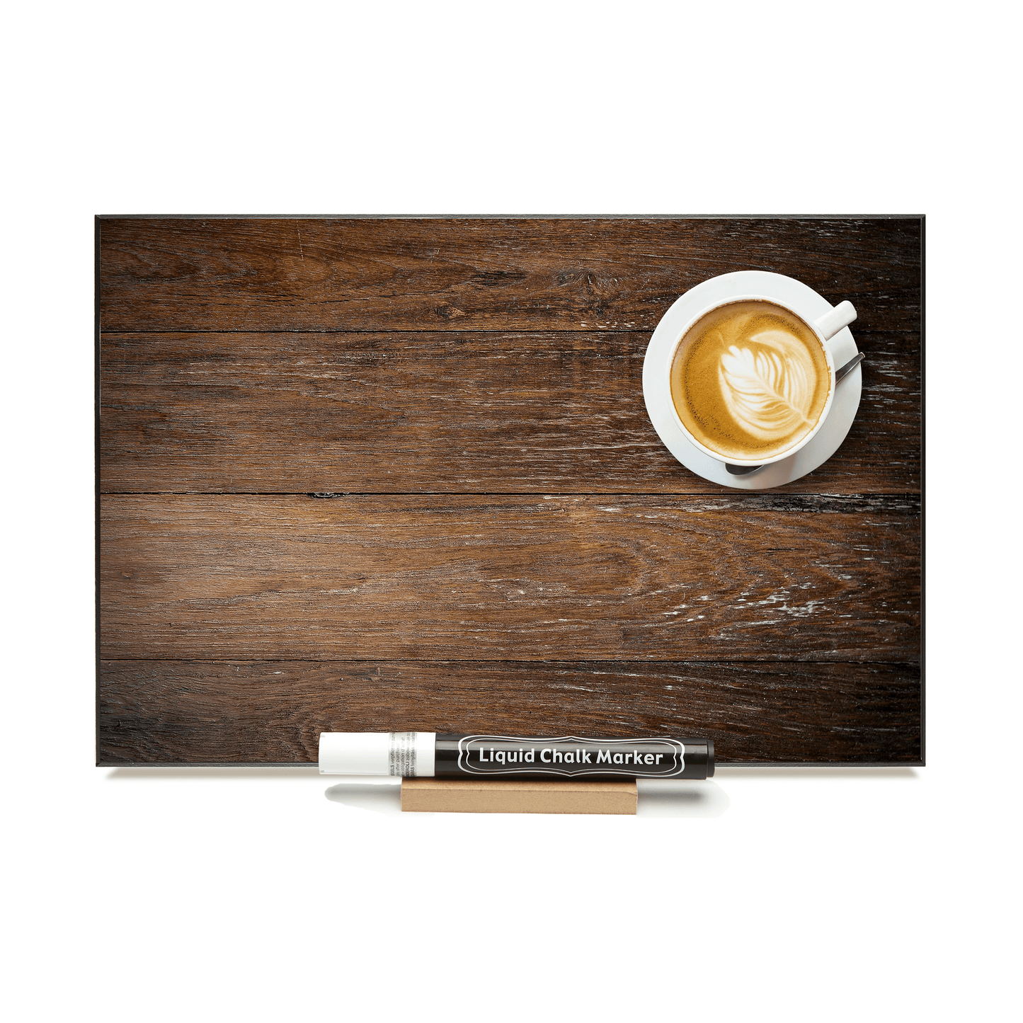 "LATTE" PHOTO CHALKBOARD Includes Chalkboard, Chalk Marker and Stand