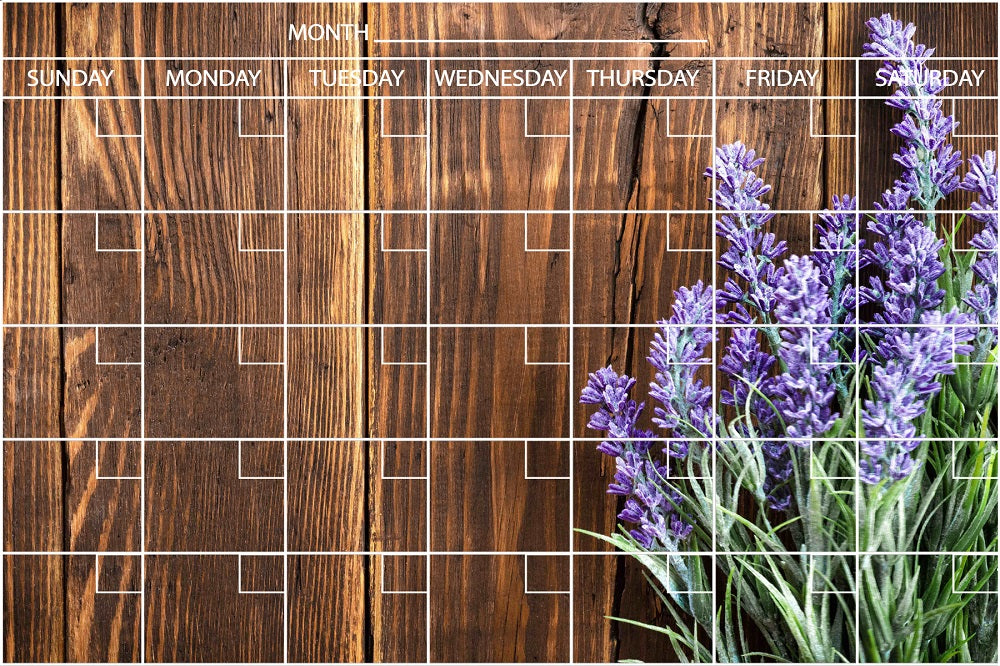 Lavender Calendar PHOTO CHALKBOARD Includes Chalkboard, Chalk Marker and Stand