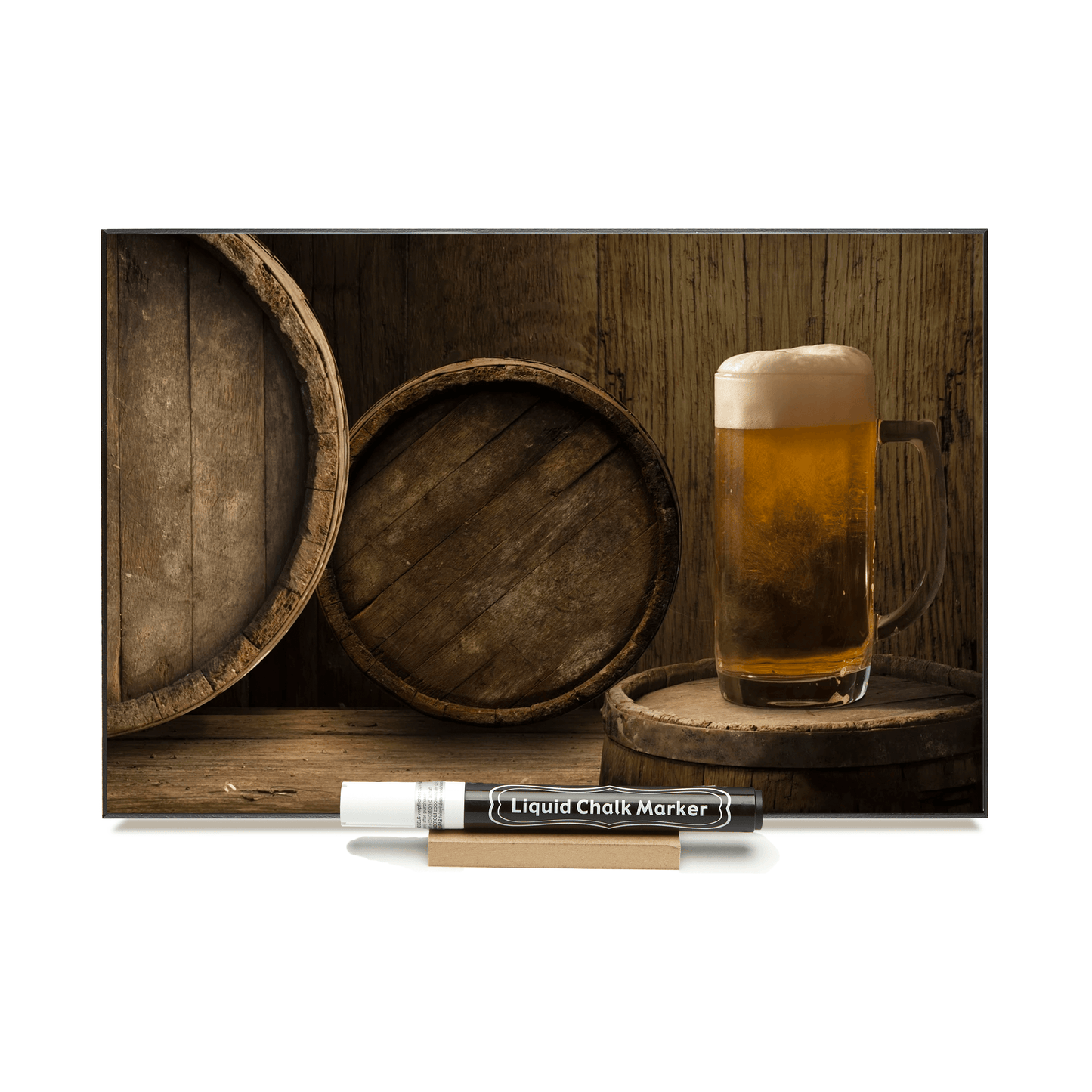"Mug of Beer" PHOTO CHALKBOARD Includes Chalkboard, Chalk Marker and Stand