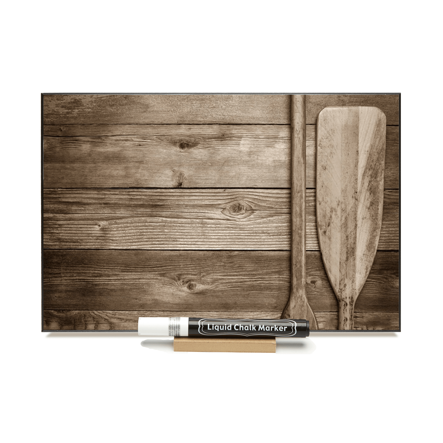"Paddles" PHOTO CHALKBOARD Includes Chalkboard, Chalk Marker and Stand