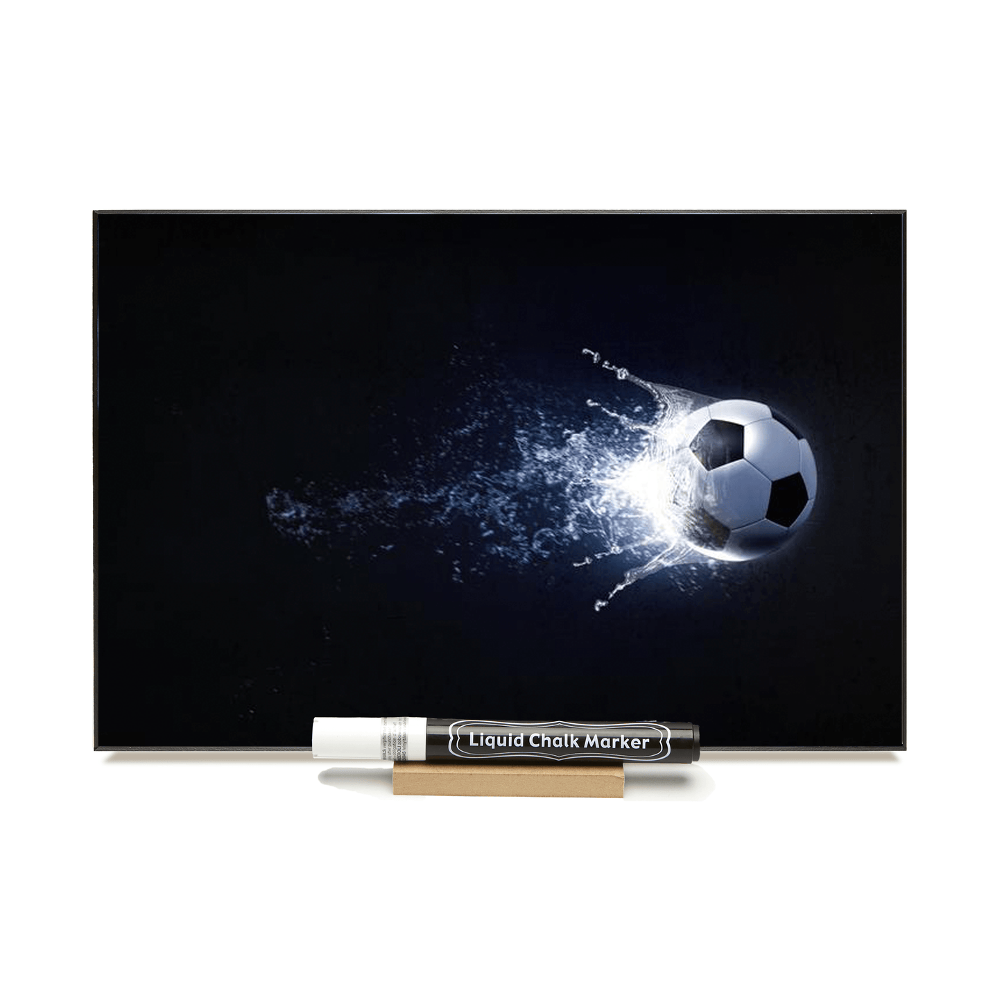 "Soccer" PHOTO CHALKBOARD Includes Chalkboard, Chalk Marker & Stand