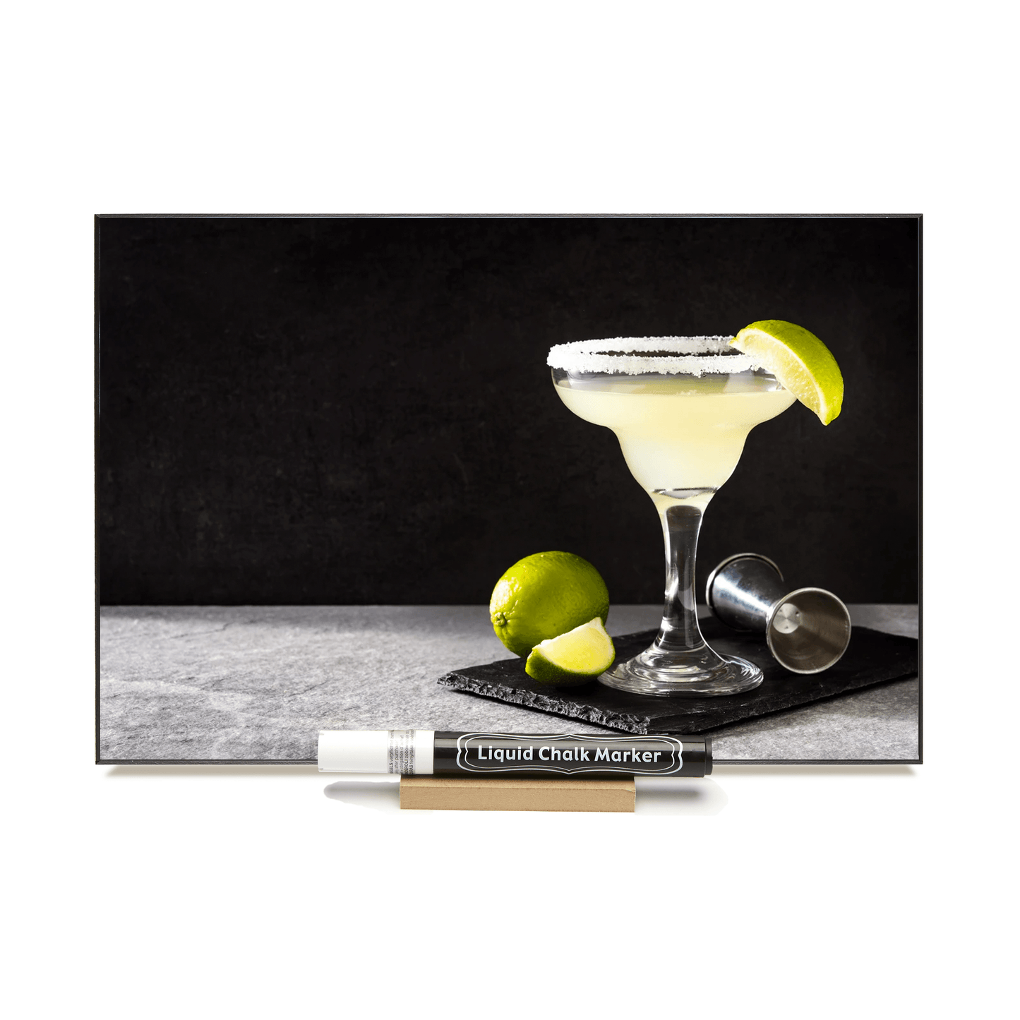 "Margarita" PHOTO CHALKBOARD Includes Chalkboard, Chalk Marker and Stand