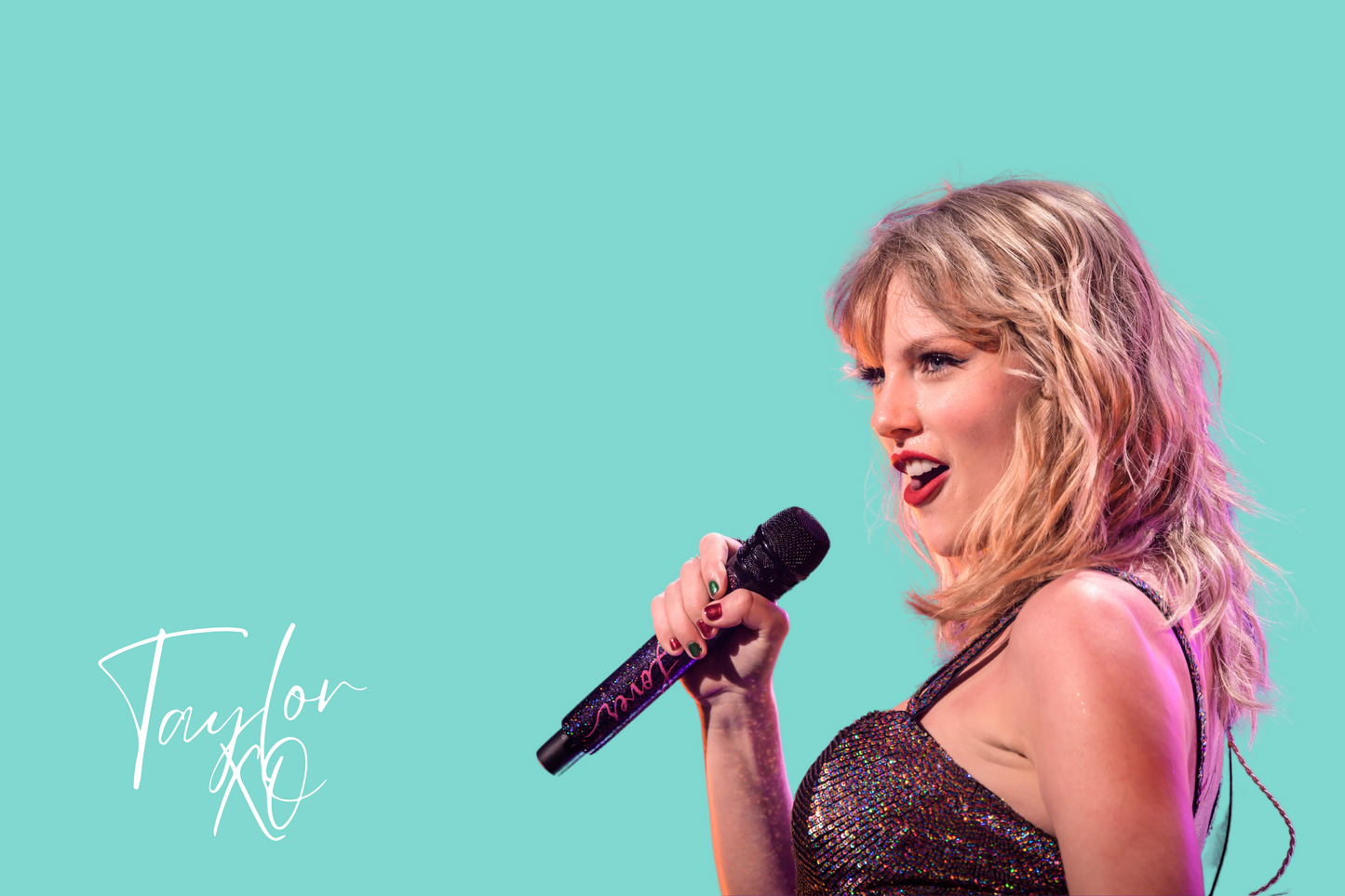 "Taylor Swift Tiffany Blue" PHOTO CHALKBOARD Includes Chalkboard, Chalk Marker & Stand