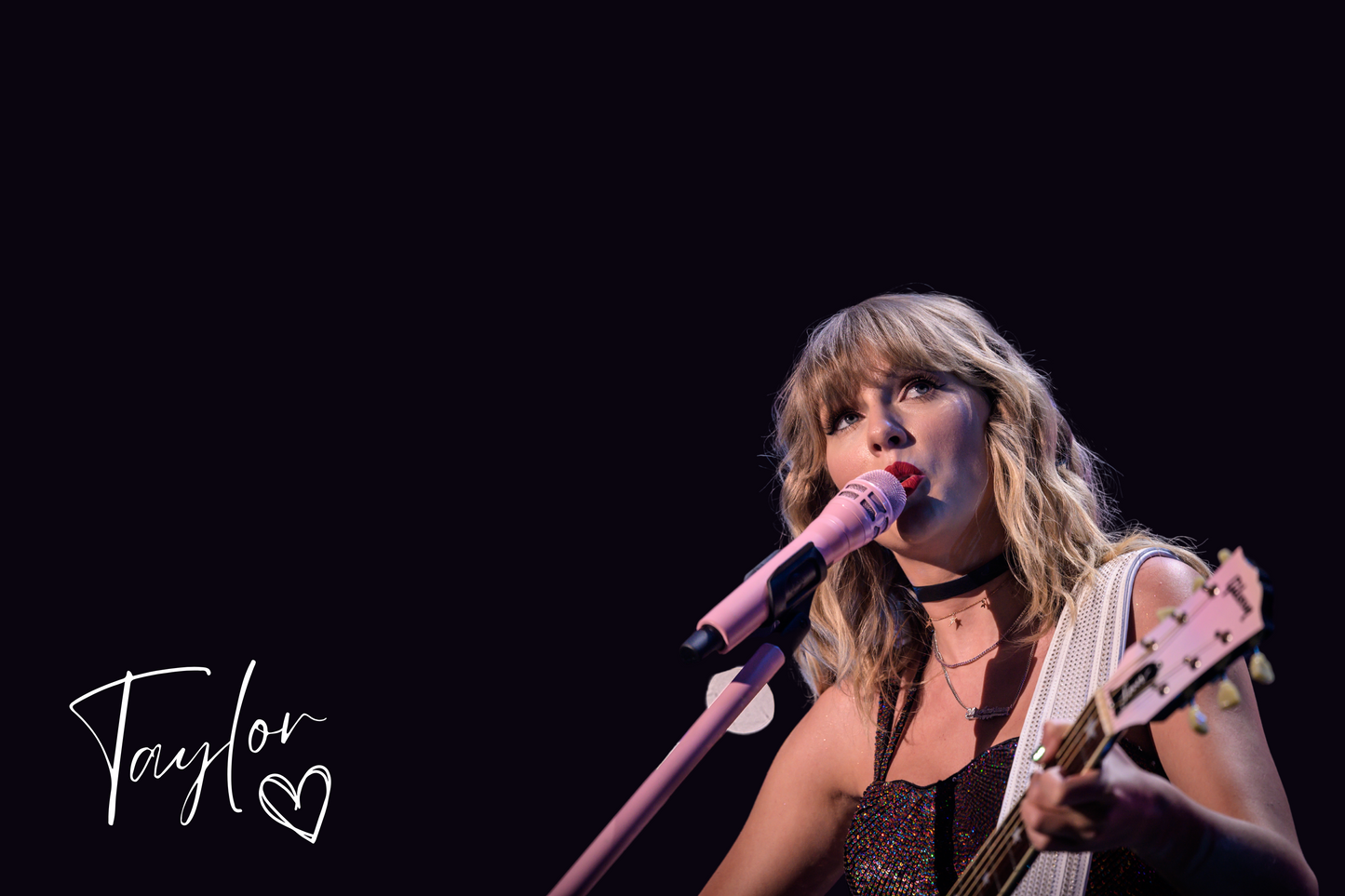 "Taylor Swift Guitar" PHOTO CHALKBOARD Includes Chalkboard, Chalk Marker & Stand