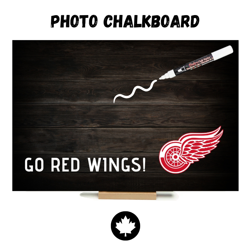Detroit Red Wings - PHOTO CHALKBOARD - Original Style & Flexible Fridge Magnet