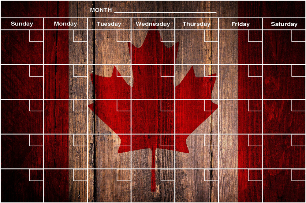 Custom Calendar - Includes Marker and Stand