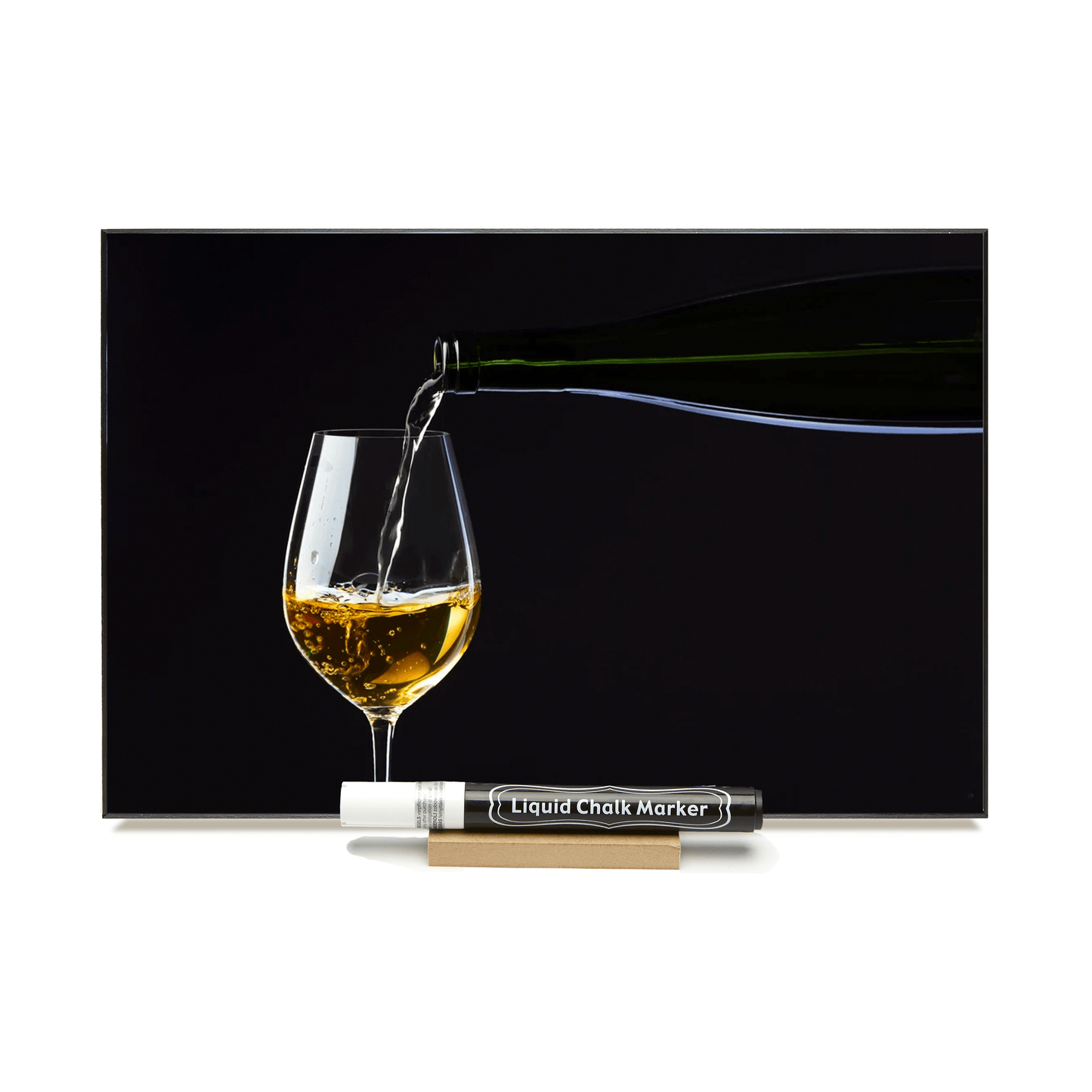 "White Wine" PHOTO CHALKBOARD Includes Chalkboard, Chalk Marker and Stand