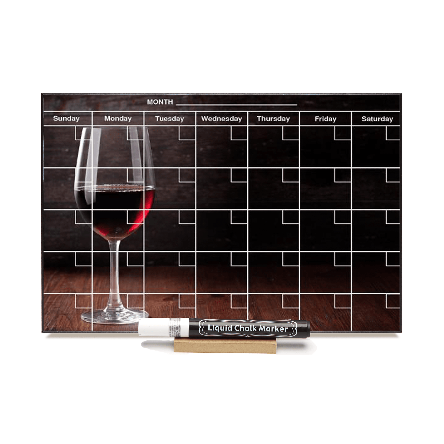 "Red Chair Planner" Calendar PHOTO CHALKBOARD Includes Chalkboard, Chalk Marker and Stand (Copy)