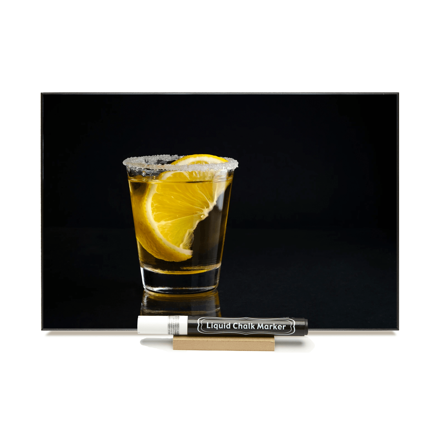 "Tequila" PHOTO CHALKBOARD Includes Chalkboard, Chalk Marker and Stand