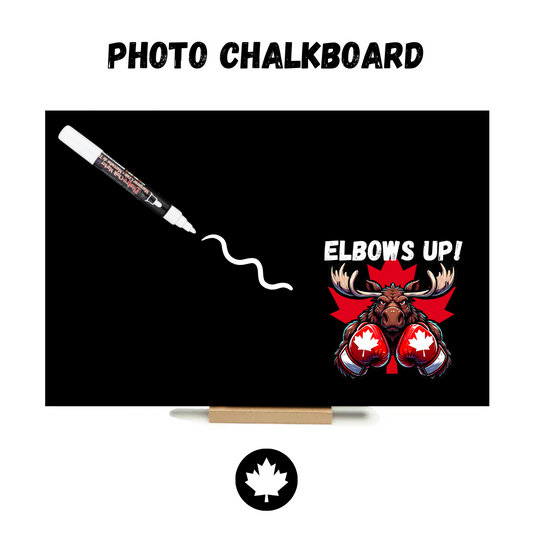 🍁Elbows UP - Moose (Black)🍁 PHOTO CHALKBOARD - Original style & flexible Fridge Magnet