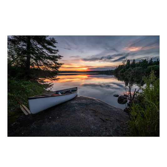 White Canoe - Peel & Stick Photo Chalkboard, includes a chisel tip chalk marker