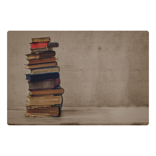 Old Books - Peel & Stick Photo Chalkboard, includes a chisel tip chalk marker