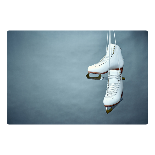 New Figure Skate - Peel & Stick Photo Chalkboard, includes a chisel tip chalk marker