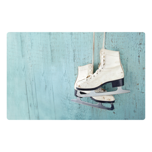Old Figure Skate - Peel & Stick Photo Chalkboard, includes a chisel tip chalk marker