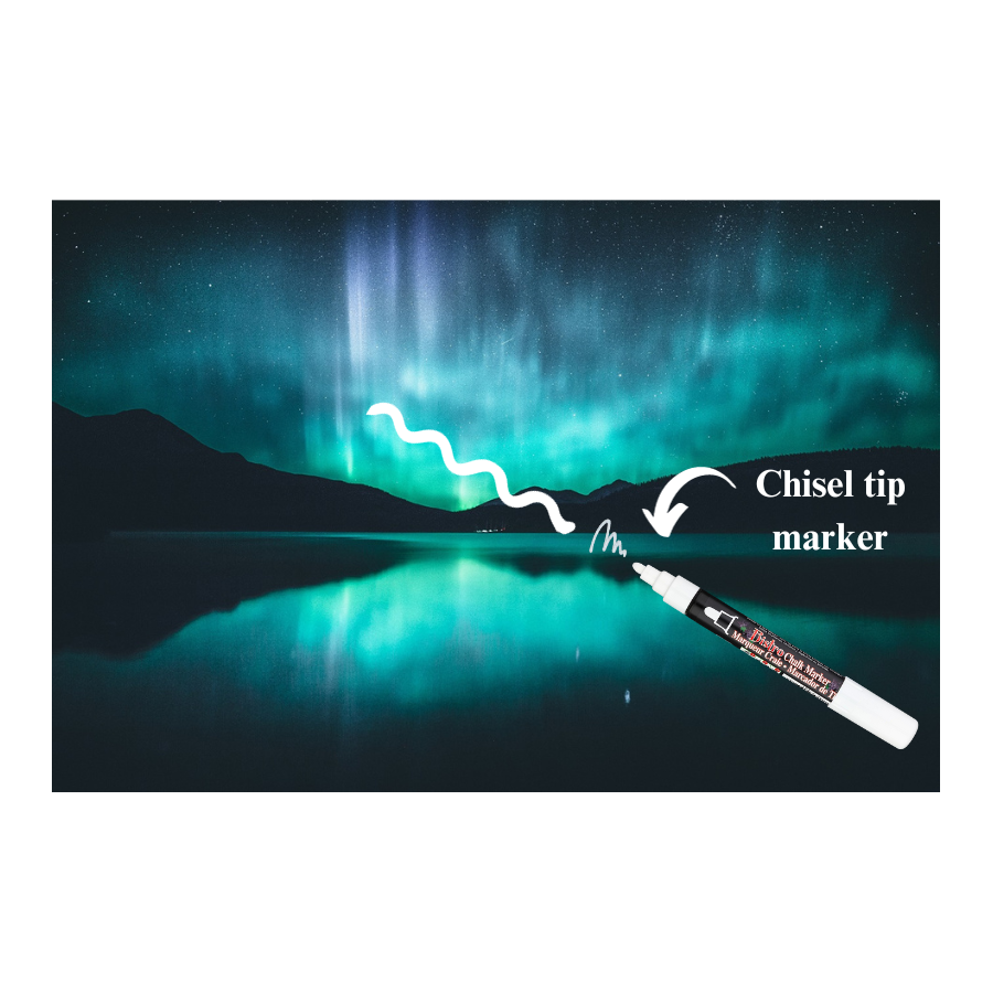 Golden Pup - Peel & Stick Photo Chalkboard, includes a chisel tip chalk marker