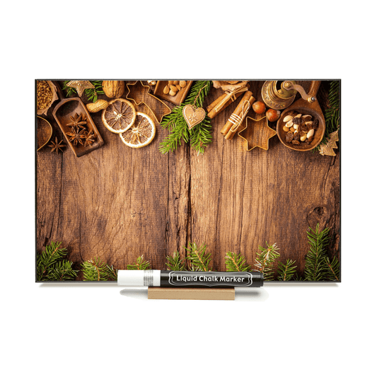 "Christmas Barnboard" PHOTO CHALKBOARD   Includes Chalkboard, Chalk Marker & Stand
