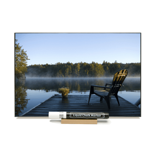 "Chair on a Dock" PHOTO CHALKBOARD Includes Chalkboard, Chalk Marker and Stand