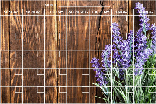 Lavender Calendar PHOTO  CHALKBOARD Includes Chalkboard, Chalk Marker and Stand