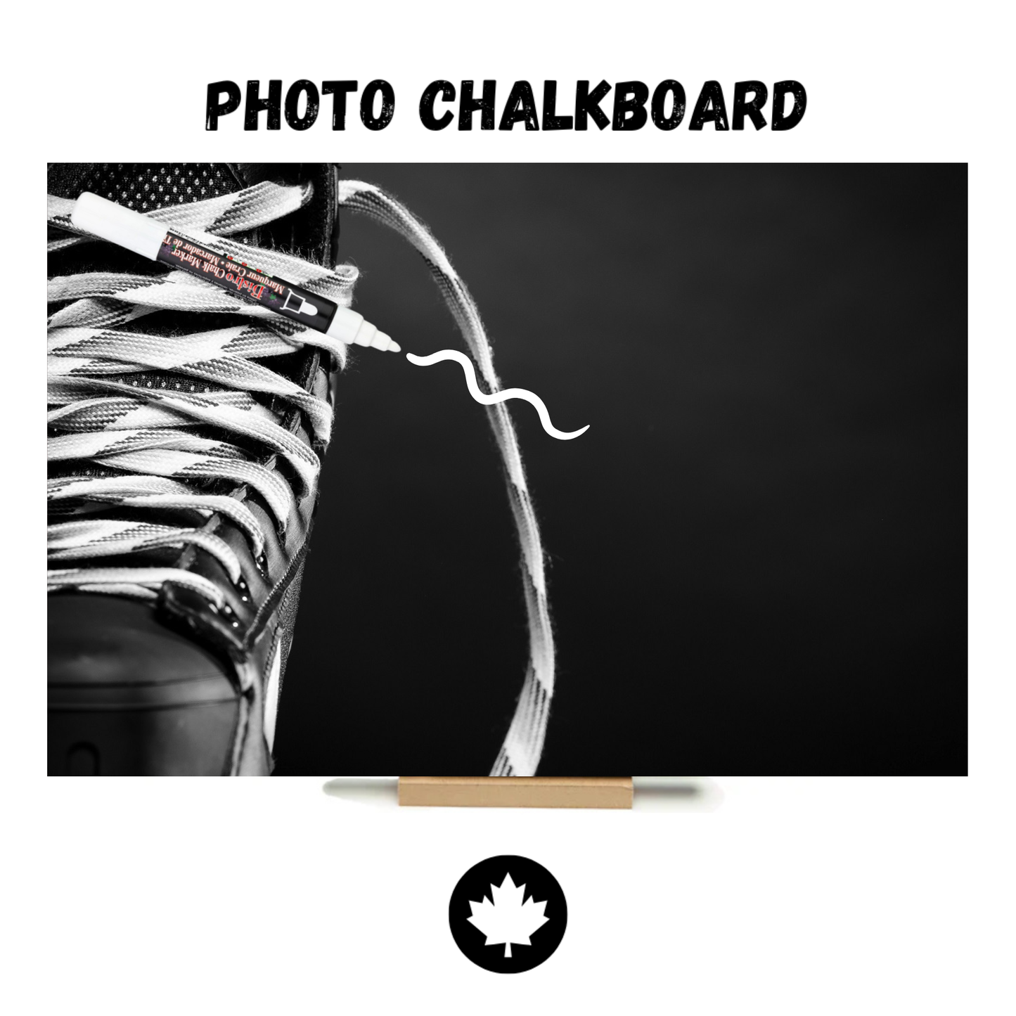 "Soccer"  PHOTO CHALKBOARD  Includes Chalkboard, Chalk Marker & Stand