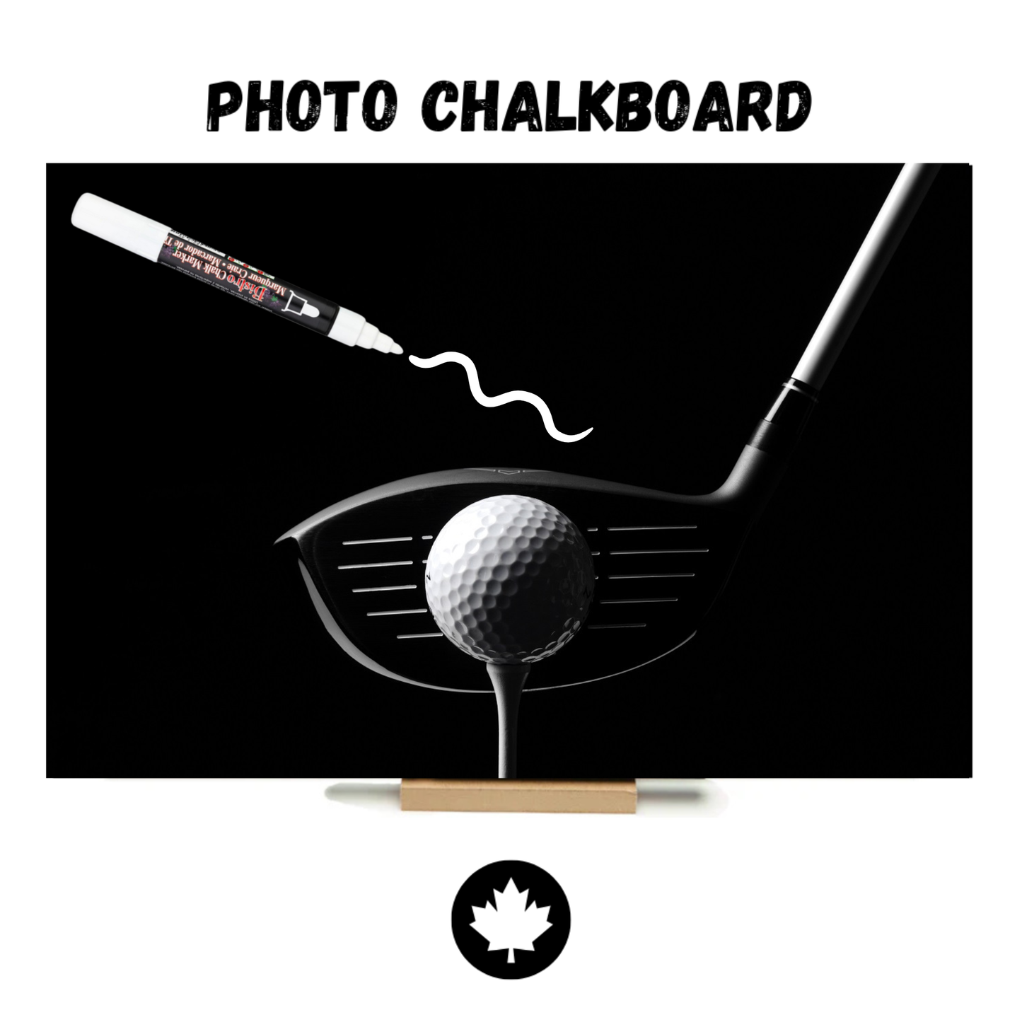 "Soccer"  PHOTO CHALKBOARD  Includes Chalkboard, Chalk Marker & Stand