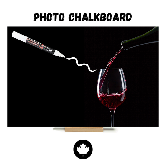 "Red Wine Pouring" PHOTO CHALKBOARD Includes Chalkboard, Chalk Marker and Stand