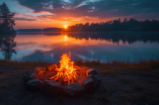 "Sunset Campfire" Flexible Fridge Magnet, including the marker