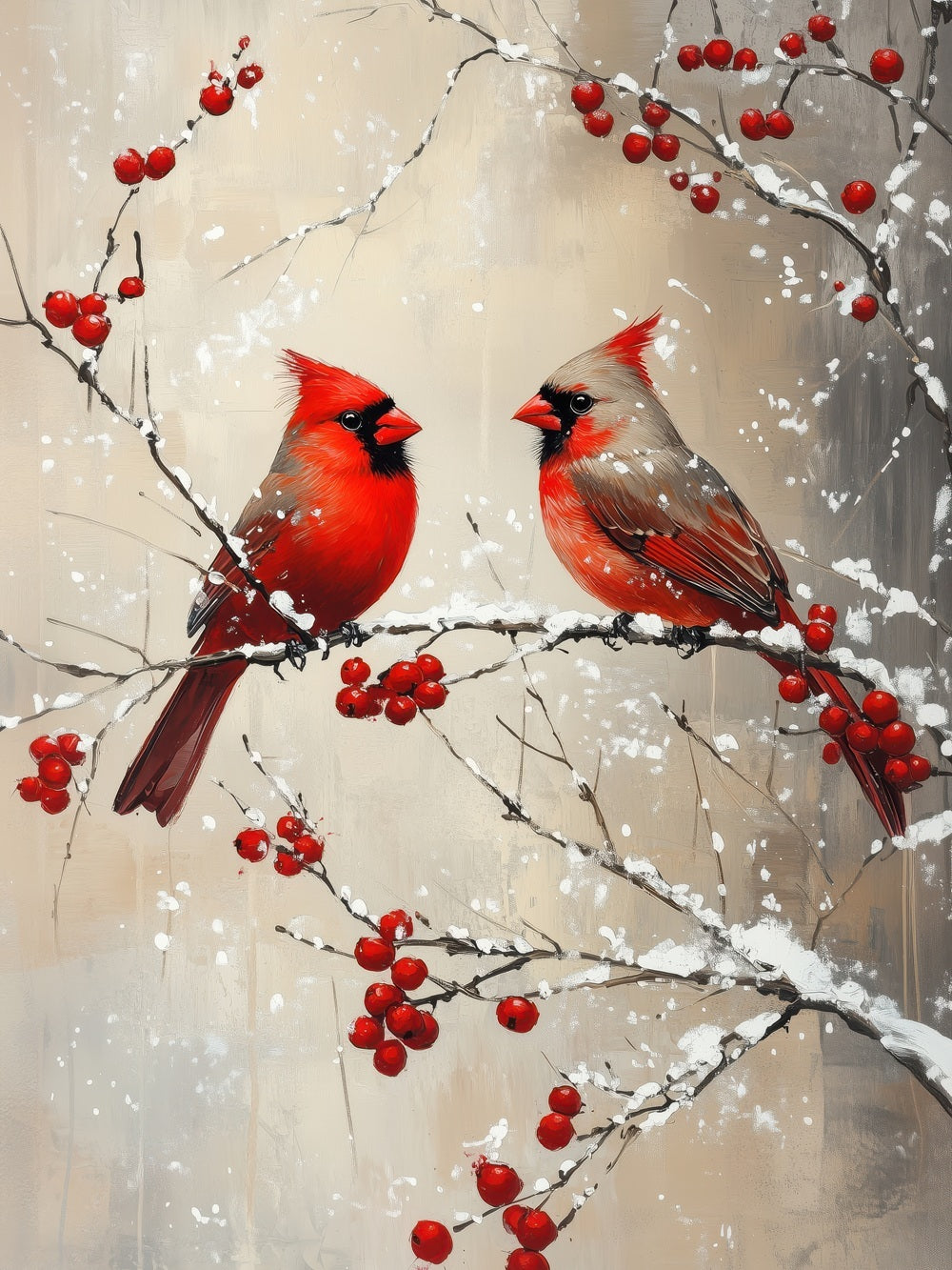 Two Cardinals - Delightful Reflections