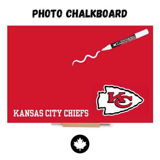 Kansas City Chiefs - PHOTO CHALKBOARD - Original Style & Flexible Fridge Magnet