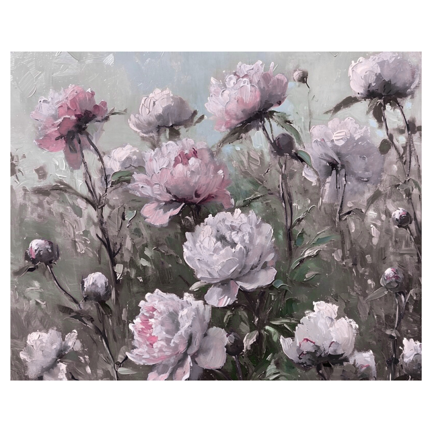 Floral - Pink Tulips B Pink Peonies