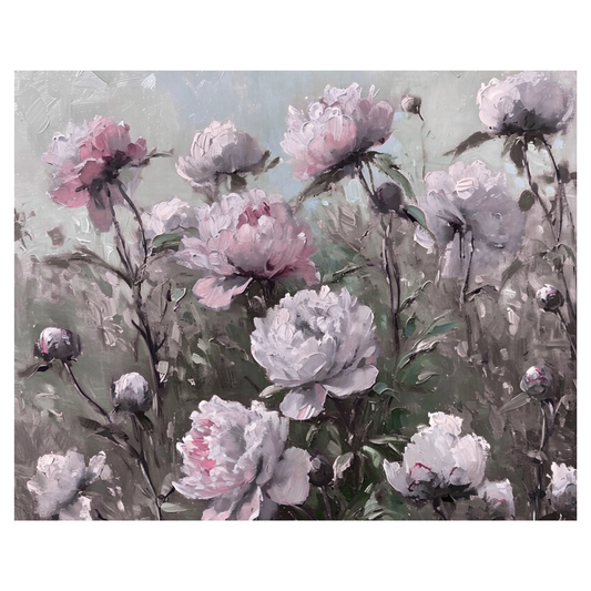 Floral - Pink Tulips B Pink Peonies