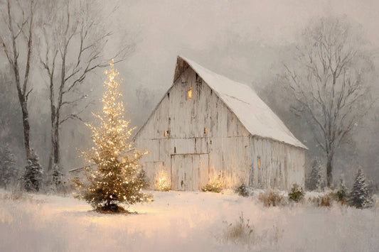 Winter Barn - Frosted Forest
